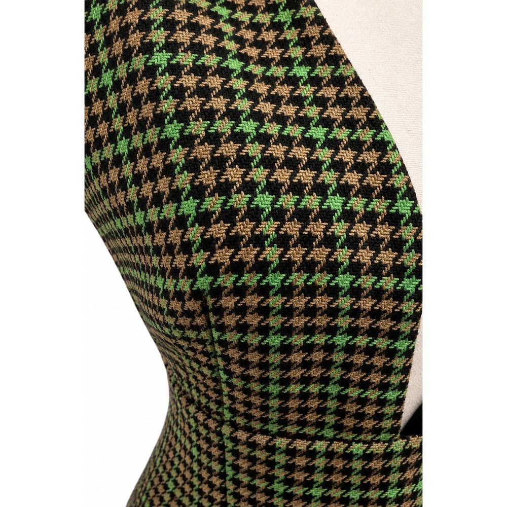 MONA NWT Wool Blend Houndstooth Pinafore Dress EU 42 Asymmetrical Buckle - Picture 9 of 11